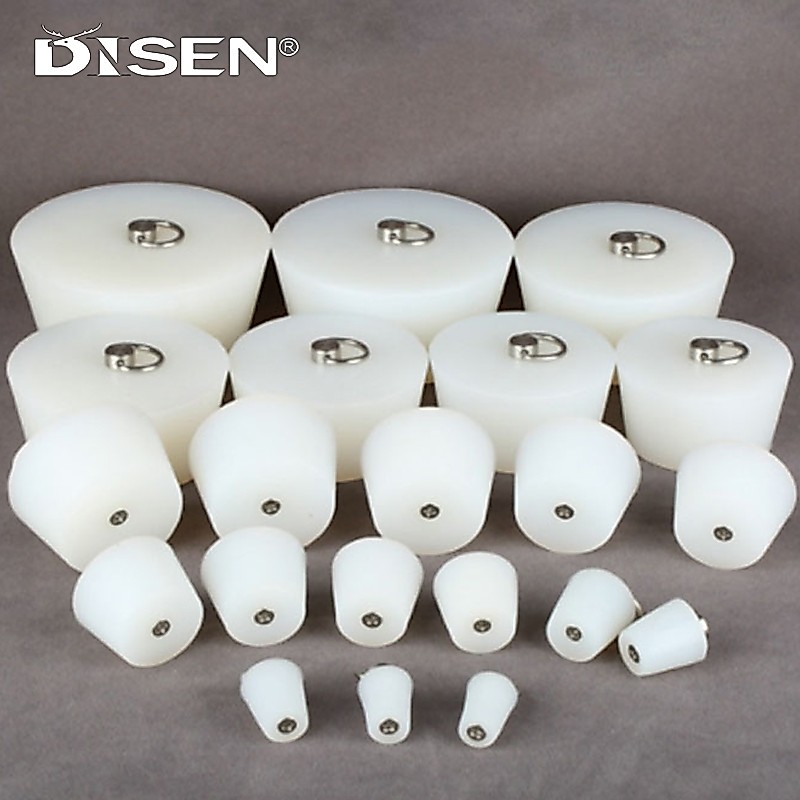 1 Cái Rõ Ràng Hình nón Cao Su Nút Chặn CAO Silicon Niêm Phong Cao Su Côn Mạ Điện Sơn Với Thép Hình Chữ D Tay Cầm