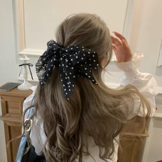 Kovoi / Pháp Retro Hoa Streamer Scrunchy Dây Buộc Tóc Sang Trọng Tất Cả Trận Đấu Nơ Cao Cấp Dây Buộc Tóc Đuôi Ngựa Phụ Kiện Tóc Dây Cao Su
