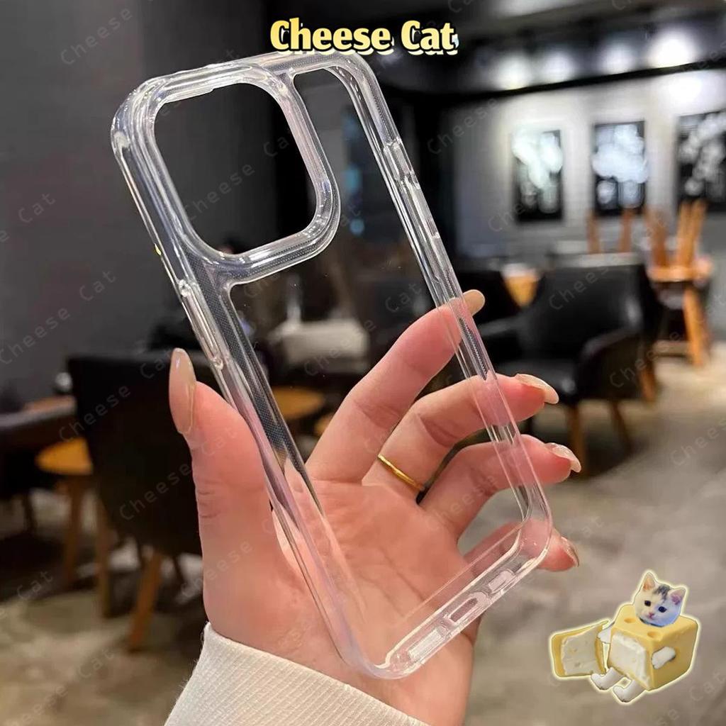 Ốp điện thoại trong suốt màu đen cho iPhone 13 14 15 12 11 16 17 Pro Max Xs Max XR 7 8 Plus