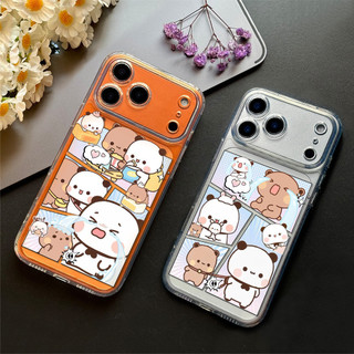 YIER BUBU Ốp điện thoại cho iPhone 17 16 15 14 13 12 11 silicon trong suốt mềm,Các cặp đôi vỏ chống sốc