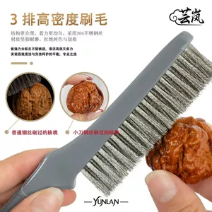 Wenwan Walnut Đáy Dao Dây Bàn Chải Mài Thép Không Gỉ 304 Mật Độ Mịn Không Phai Màu King Kong Bodhi Vệ Sinh 6.24