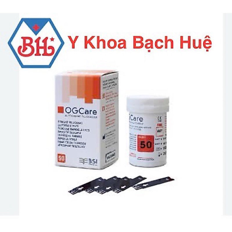 Hộp 50 Que thử đường huyết, que tiểu đường OGCare