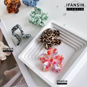 IFASIN 1 Đôi Vuốt Tóc Hoa, Kẹp Tóc Hoa Kích Thước Nhỏ Đa Sắc, Dễ Thương Phong Cách Ngọt Ngào Hình Hoa Nhẹ Axit axetic Kẹp Nổ Kẹp
