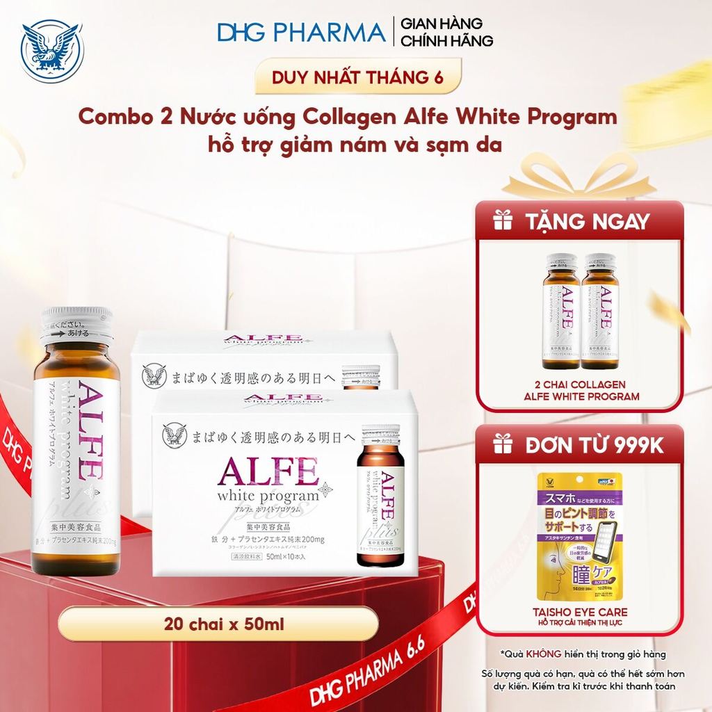 Combo 2 Collagen uống ALFE White Program hỗ trợ giảm nám và sạm da hộp ...