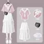 Preppy Phong Cách Phù Hợp Với Váy Nữ Sinh Viên Mùa Hè 2026 Phiên Bản Hàn Quốc Rời Tay Ngắn T + Siêu Cổ Tích Váy Trắng Bộ Đồ Hai Mảnh