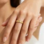 Nhẫn thời trang cá tính phong cách rộng Pháp với nhẫn nữ zircon dát châu Âu và Mỹ