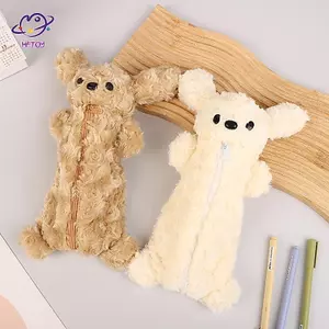 HFTOY Gấu Đáng Yêu Sang Trọng Túi Đựng Bút Chì Dung Tích Lớn Đồ Dùng Học Tập Văn Phòng Phẩm Túi Bảo Quản Túi Đựng Mỹ Phẩm Du Lịch Dễ Thương ~