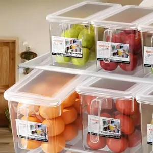 1 Hộp Bảo Quản Tủ Lạnh Bằng Nhựa Trong Suốt Nhà Bếp Tủ Lạnh Tổ Chức Cho Rau Củ Quả Trứng Thực Phẩm Gia Đình Hộp Đựng Tươi FSI