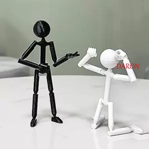 DARON 3D In Hình Mannequin, Mô Hình Búp Bê Di Chuyển Được Đa Khớp Stickman Đồ Chơi, Lắp Ráp 3D In Hình Hành Động Nhiều Phối Hợp Stickman Robot Lắp Ráp Cha Mẹ-Con