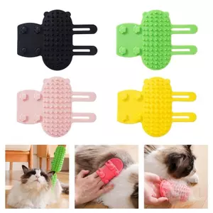 Top Di Động Mèo Selfs Groomer Cho Thú Cưng Trong Nhà Silicon Mèo Chải Lông Bàn Chải Massage
