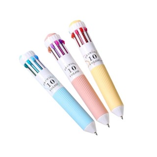 VA 3 Bút Nhiều Màu 10 Màu Trong 1 Bút Viết Để Ghi Chú Nhật Ký Bút Bi Có Thể Thu Vào Cho Trường Văn Phòng