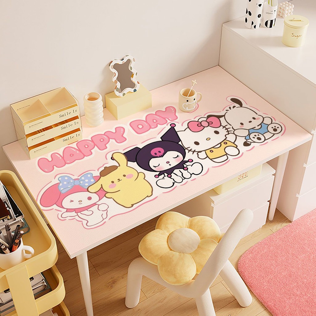 Dễ Thương Sanrio Hoạt Hình Anime Sinh Viên Ký Túc Xá Để Bàn Thảm Chống Thấm Nước Chống Dầu PVC Để Bàn Thảm Bảo Vệ Bàn Ăn Thảm