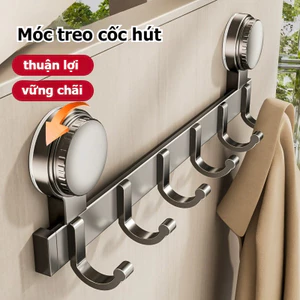 Móc treo quần áo hút chân không đa năng,ko cần khoan đục,Loại cốc hút - sử dụng nhiều lần
