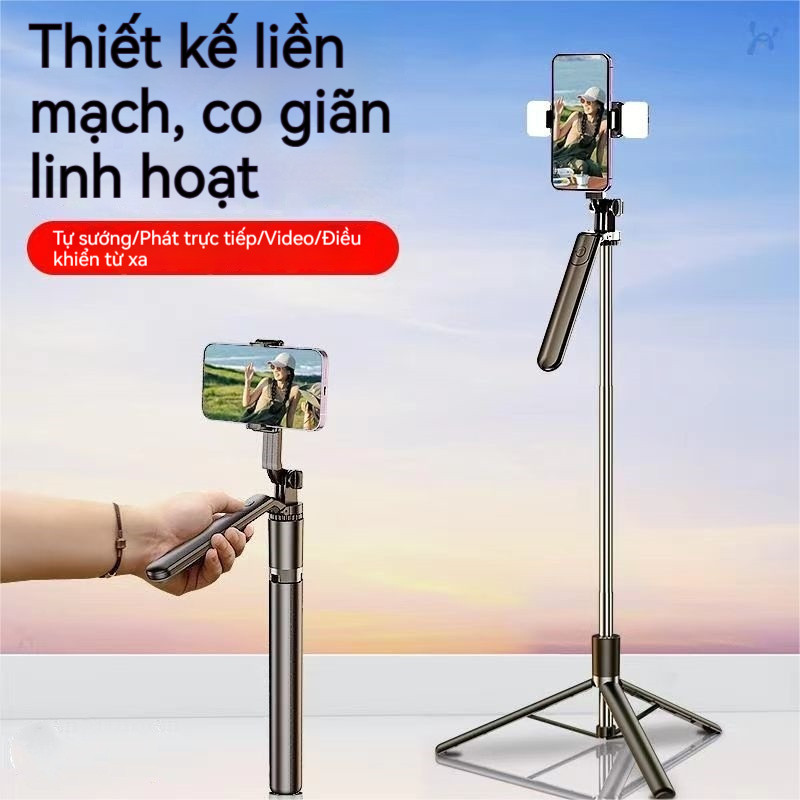 Đa năng một cực!360°Xoay phát sóng trực tiếp Selfie Stick | Giá đỡ kịch + Khóa thép không gỉ + Thiết kế chống oxy hóa