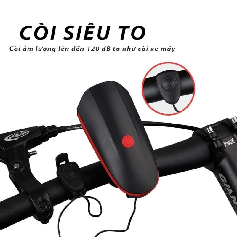 【24H】Đèn Pin Sạc Có Còi Cho Xe Đạp Thể Thao Màu Đỏ, Có Thể Thay Đổi Kích Thước, Tiện Lợi, Dễ Dàng Lắp Đặt Và Sử Dụng