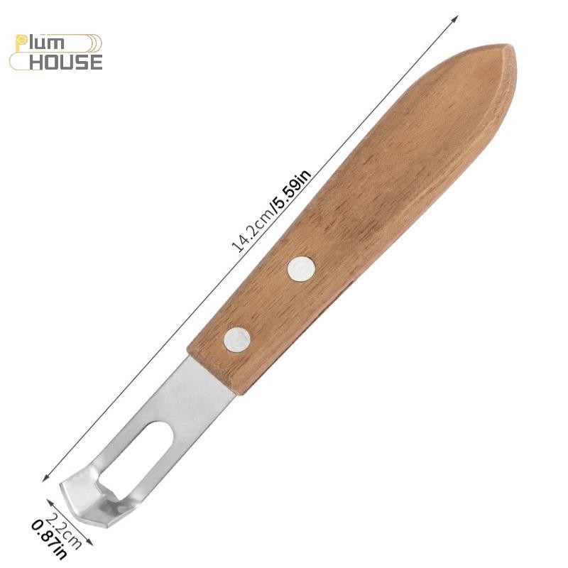 PlumHOUSE 1 Máy gọt vỏ chanh bằng thép không gỉ Dụng cụ gọt vỏ trái cây chống ăn mòn Thân thiện với môi trường Tay cầm gỗ chống rỉ Dụng cụ nhà bếp Dao gọt vỏ VN
