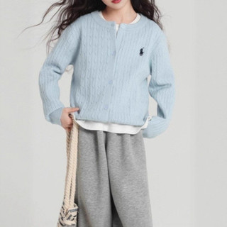 Mùa Thu Phong Cách Mới Phù Hợp Với Trẻ Em Thêu Xoắn Dệt Kim Cardigan Áo Khoác Bé Trai Phong Cách Mỏng Bé Gái