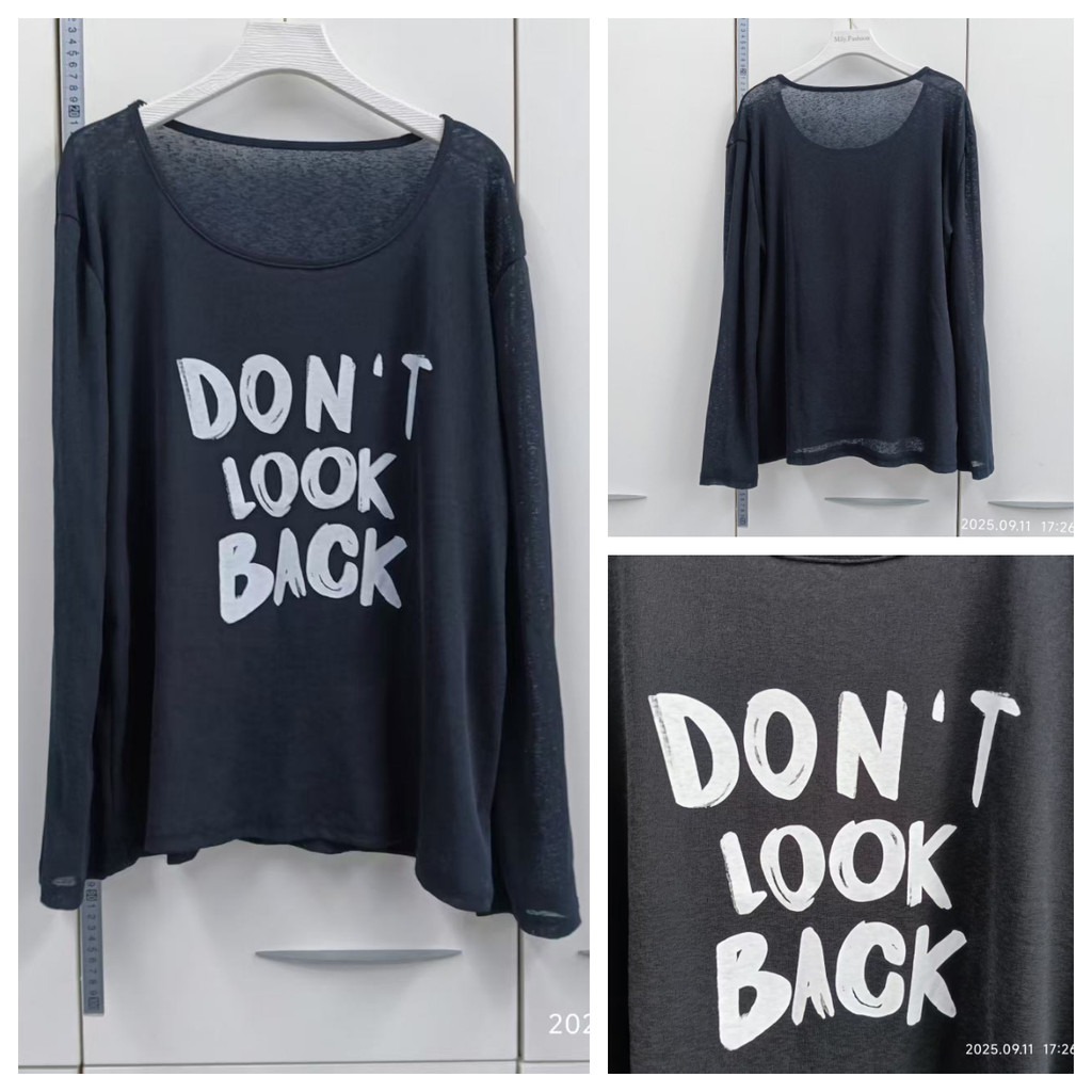 Milyfashion Mùa Hè Graffiti In Chữ Một Dòng Cổ Không Dây Dài Tay T Rời Tất Cả Trận Đấu Chống Nắng Áo