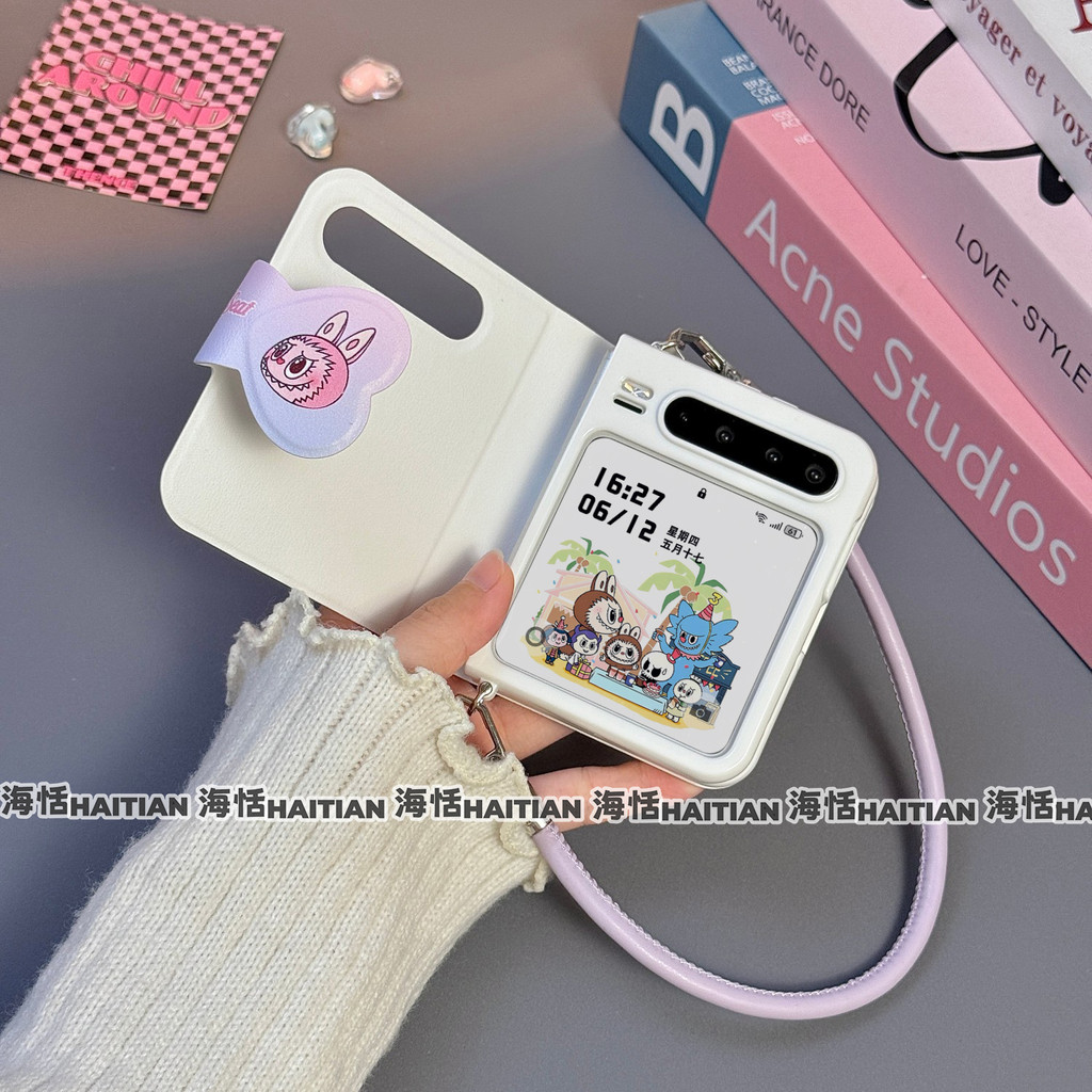 Thích Hợp Cho Samsung Galaxy ZFlip7 5G Sáng Tạo Phim Hoạt Hình Flipcover Vỏ Điện Thoại Dây Gấp Vỏ Cho zflip6 zflip5 zflip4 zflip3 Mixflip N3flip Vỏ Bảo Vệ