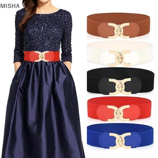 Misa Buckle Co Giãn Thắt Lưng Rộng Rộng Cummerbund Dây Thắt Lưng Phụ Kiện Nữ