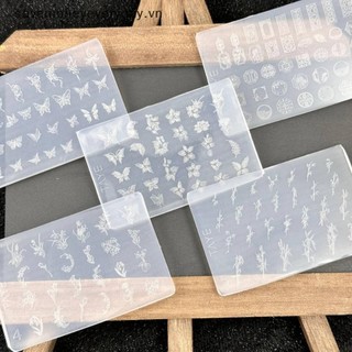 [savemoneyeveryday] Khuôn nghệ thuật làm móng bằng silicon 3D DIY Khung hoa cổ điển Thiết kế hoa Bản mẫu cứu trợ trong suốt Dụng cụ làm móng tay [vn]