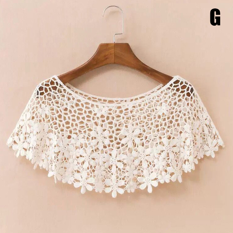 Áo Shrugs Poncho Vintage Dành Cho Phụ Nữ Với Chiếc Khăn Ren Ngắn