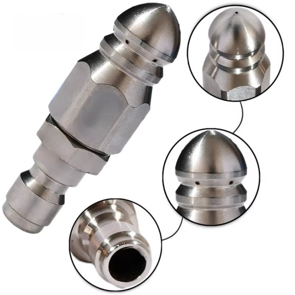MARGREDY Máy rửa áp lực cống thoát nước Vòi phun, Phụ kiện giặt G1 / 4 "Vòi phun áp lực, Đầu chuột thoát nước làm sạch áp lực thoát nước Vòi phun