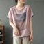 Áo thun ngắn tay cotton và vải lanh phong cách Trung Quốc, họa tiết cổ điển, phù hợp mùa hè