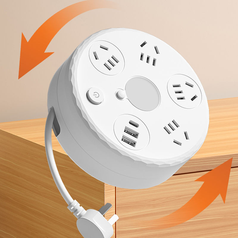 [Sạc nhanh USB] Ổ cắm kết nối ổ cắm có thể thu vào Ký túc xá với ổ cắm lưu trữ đèn ngủ Ổ cắm xốp đa chức năng Bảng kết nối phích cắm USB PTUN