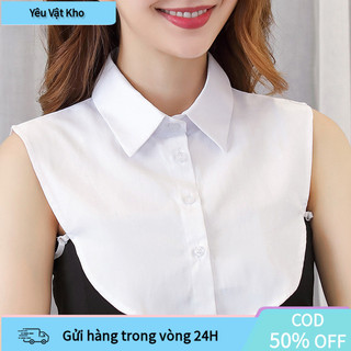 Cổ áo giả len cotton cao cấp, kết cấu mềm mại không gây kích ứng da, dễ dàng kết hợp với áo sơ mi công sở và áo vest