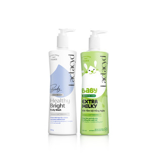 Bộ 1 Sữa tắm Lactacyd Healthy Bright làm đều màu da + 1 Sữa Tắm Gội Trẻ Em Lactacyd Milky 500ml