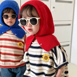 FILL Mũ Bảo Vệ Tai Cho Bé, Mũ Dệt Kim Dày Ấm Áp, Dệt Kim Hợp Thời Trang Màu Tích Hợp Sợi Beanie Cap Bé Trai Bé Gái