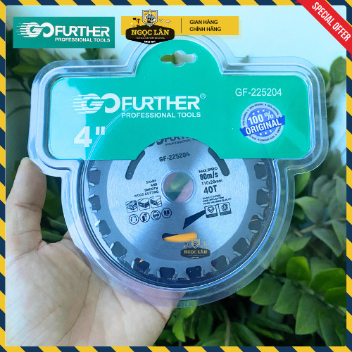 Lưỡi cắt gỗ 2 chiều Go Further cưa gỗ thịt cắt ván, lưỡi cắt cốp pha 4" 110mm 40 răng sắc bén cao cấp