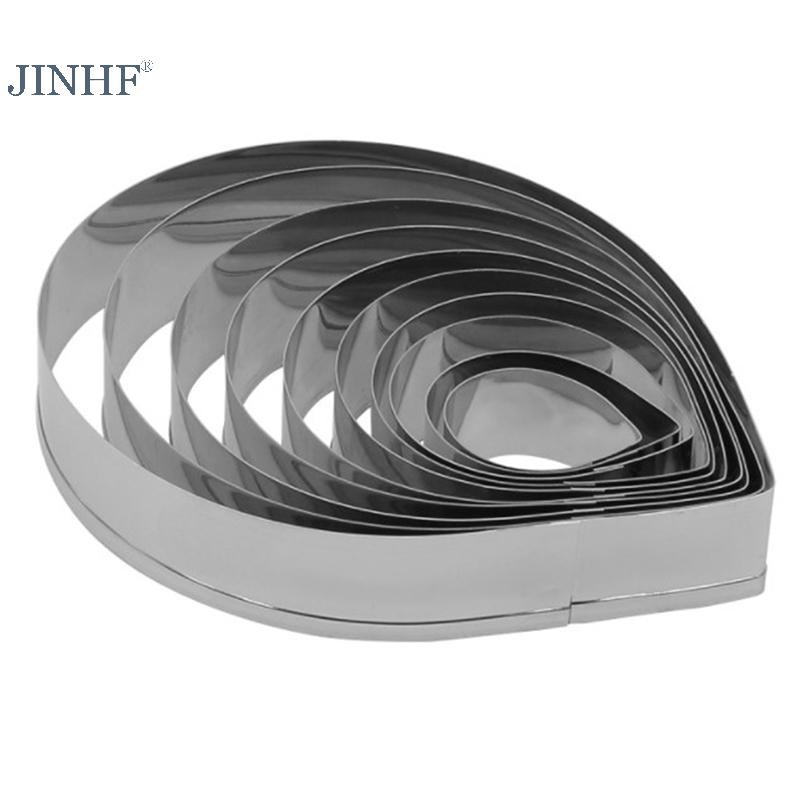 JINHF 7 Cái / bộ Thép Không Gỉ Chất Lượng Cao Hoa Hồng Cánh Hoa Cookie Cắt Khuôn Bánh Ngọt Khuôn Sugarcraft Bánh Dụng Cụ HOT