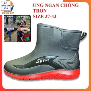 Ủng ngắn đi mưa, size 36 - 43, đế cứng, lý tưởng cho làm vườn và phượt baoho247