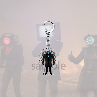Cool Anime Skibidi Toilet Acrylic Keychain Keyring Figure Skibidi Dop Toy Pendant For Men Women Backpack Funny Jewelry