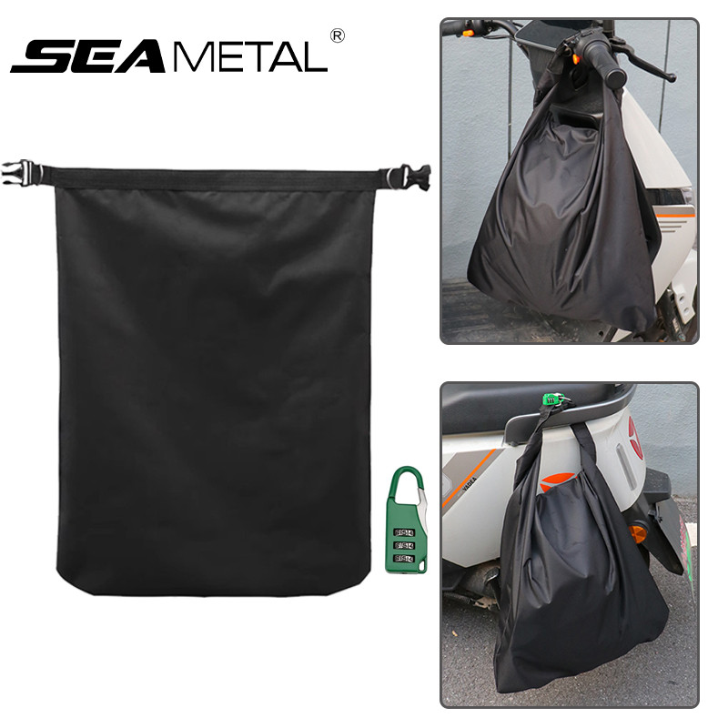 Túi bảo vệ mũ bảo hiểm xe máy SEAMEMETALTAL, vải nylon chống thấm nước, nắp túi nửa/full, dây rút