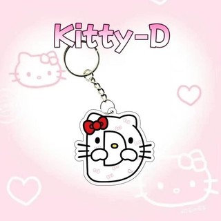 Dây Chuyền Chìa Khóa Ba Lô Bảng Chữ Cái Mèo Kitty, Chất Liệu Acrylic, Giá Trị Ca