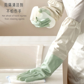 Găng tay rửa chén / Găng tay chống mài mòn dày nhung mùa đông / Nồi bàn chải nhà bếp Găng tay gia dụng chống thấm nước để làm sạch 💮