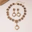 Thời Trung Cổ vintage Đính Kim Cương Ngọc Trai Hoa Vòng Cổ Bông Tai Phong Cách Cung Điện Bộ Trang Sức Châu Âu Mỹ Xuyên Biên Giới Trang Sức Nữ 2026-6-11