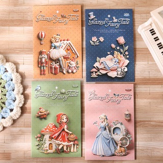 ENWEI 30 Chiếc [Dòng Truyện Cổ Tích Bằng Kính] Alice Xứ Sở Thần Tiên Lọ Lem Ngôi Sao Dream Little Red Riding Hood Quest Dán Tạp Chí Sổ Lưu Niệm Vật Dụng Trang Trí