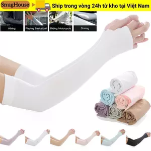 SNUGHOUSE Cánh Tay Lộn Ngón Tay Cái Làm Mát Mùa Hè Bóng Rổ Chạy Thể Thao Ngoài Trời