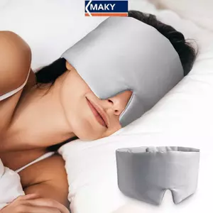MAKY Silk Sleep Eye Mask Bảo vệ mắt Du lịch Áo ngủ mềm mại Vỏ mắt có đệm mềm Full Cover Miếng dán mắt VN