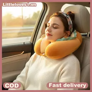 Littleloves1 Gối Hình Chữ U Di Động Dễ Thương Ne Hỗ Trợ Tựa Đầu Đệm Cho Ô Tô Máy Bay Du Lịch Văn Phòng Tại Nhà VN