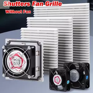 Bộ lọc thông gió tủ AWNGD, không có quạt Cửa chớp trắng Lưới tản nhiệt quạt, Ống xả máy thổi ABS Louvers