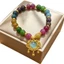 Mới Cầu Vồng Tourmaline Ruyi Khóa Vòng Tay Nữ Phong Cách Dân Tộc Handmade Đính Hạt Vòng Tay Ins Niche Thiết Kế Trang Sức Thời Trang