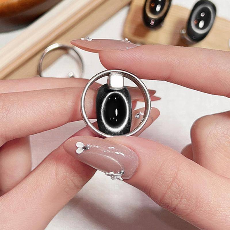 KUZHEN Mèo Mắt Móng Tay Nam Châm Sti Nhẫn Thiết Kế Rỗng Cho Gel Ba Lan Sáng Tạo DIY Từ Móng Tay Nghệ Thuật Dụng Cụ Cho Salon Và Gia Đình Làm Móng Tay Ứng Dụng HOT