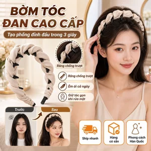 ⚡Ship Nhanh⚡Bờm tóc đan cao cấp kiểu Hàn | Bờm tóc chống trượt có răng rửa mặt kẹp tóc | Bờm tóc tạo phồng đỉnh đầu