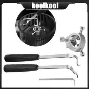 Kool Gió Bánh Xe Tháo Lắp Dụng Cụ Kéo Quạt Tẩy Tay Sạch Lái Thép Bạc