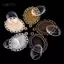 AqToCna 60 Chiếc 5 Màu Tròn Mặt Dây Chuyền Khay Thủy Tinh Cabochon Thủ Công DIY Trang Sức Làm AqToCna